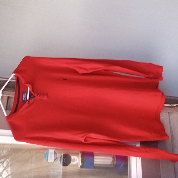 Polo Ralph Lauren Cotton Long Sleeve Logo Shirt Thermal Textured Red ♥️ - Picture 3 of 14